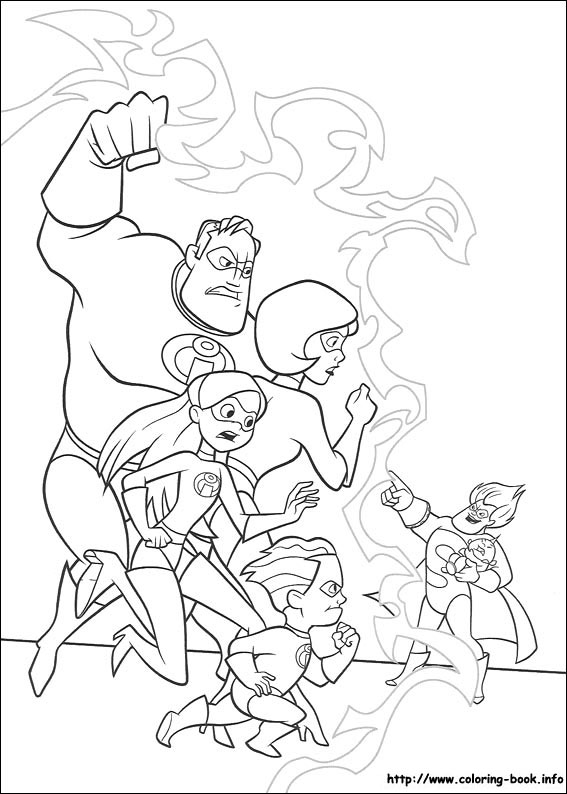 The Incredibles coloring picture